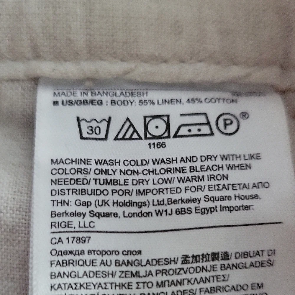 Banana Republic Cream Linen Pants